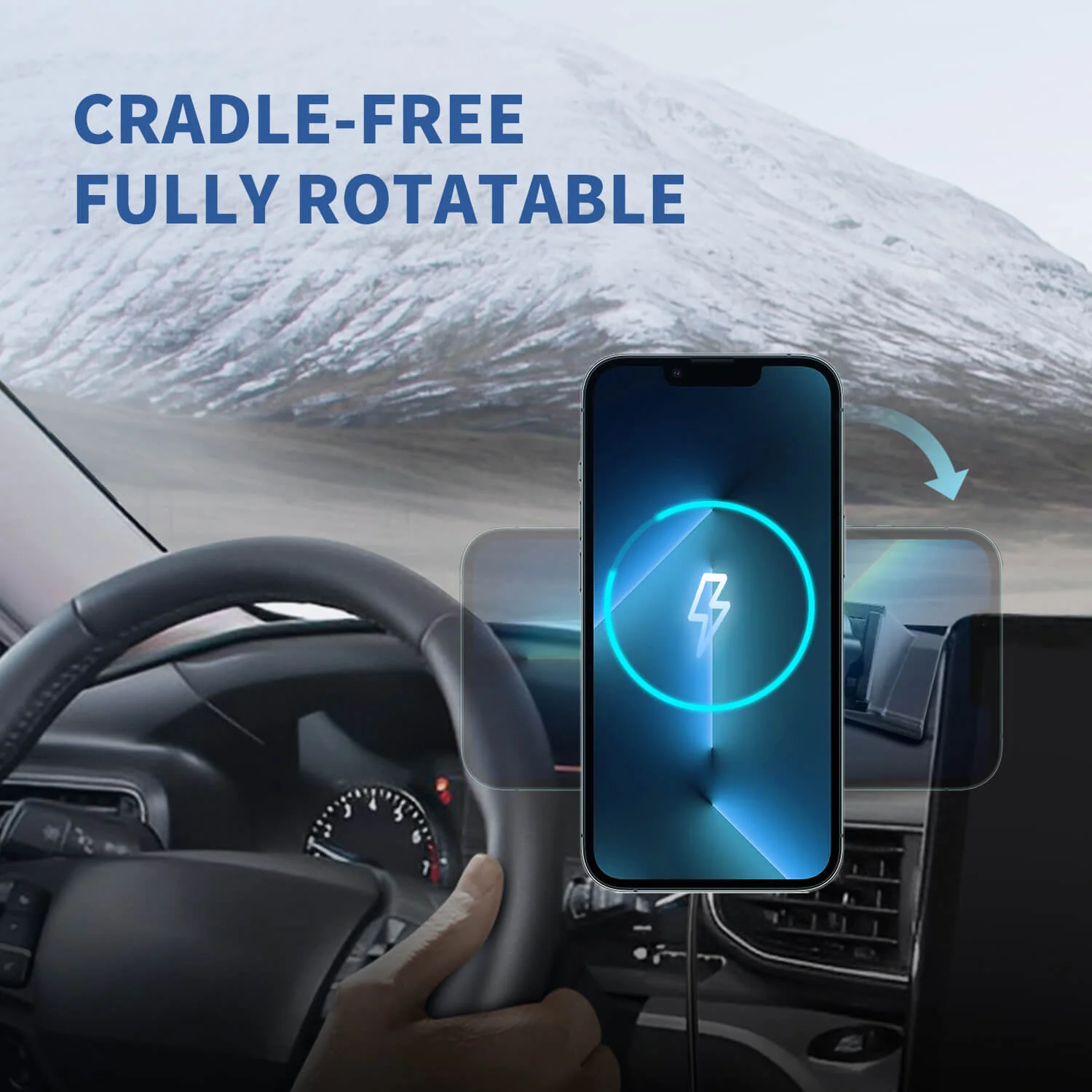 Magnetic Wireless Car Charger, Specific Phone Mount for Ford Explorer 2020-2022, 15W max Fast Charging for iPhone 14 13 12 Series Compatible with MagSafe Case - Image 2