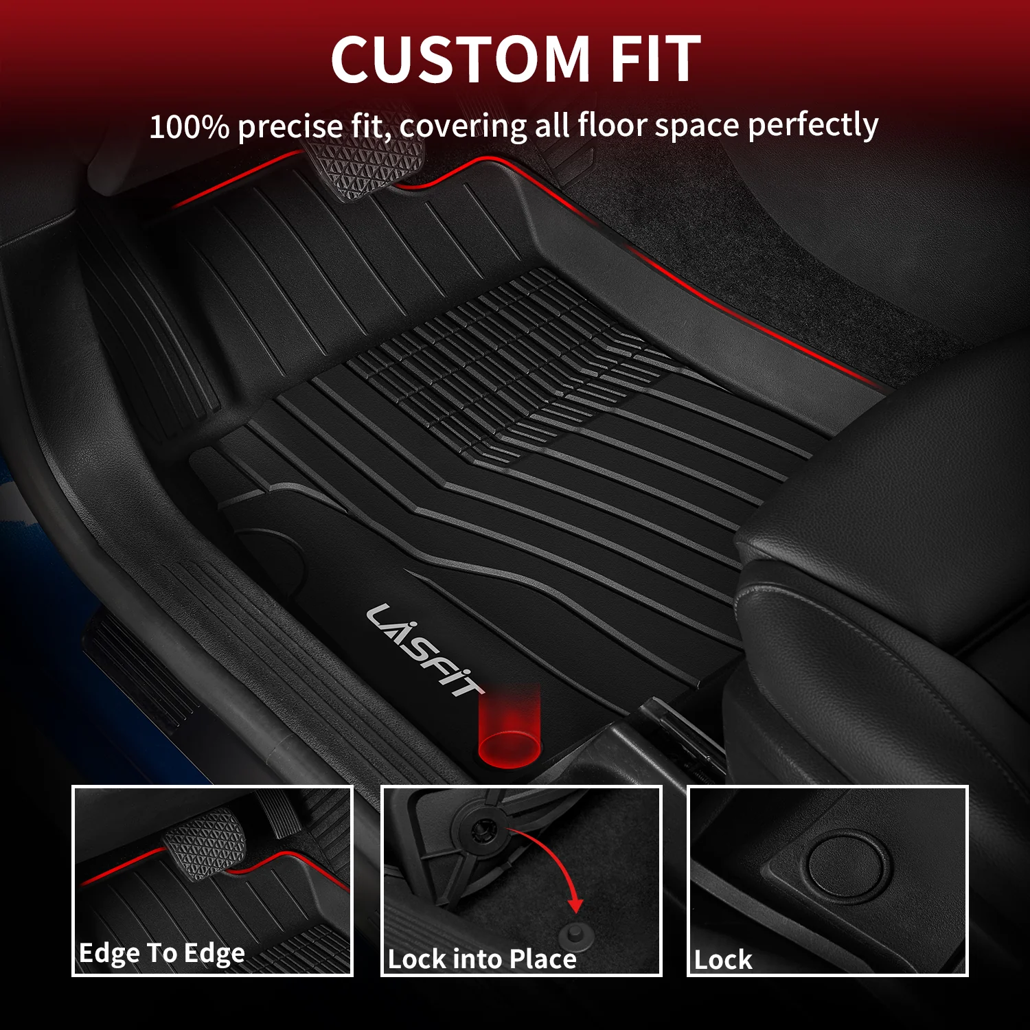 Fit for 2020-2026 Mercedes Benz GLB 1st & 2nd Row Floor Mats, Only Fit 5 Seats - Image 2
