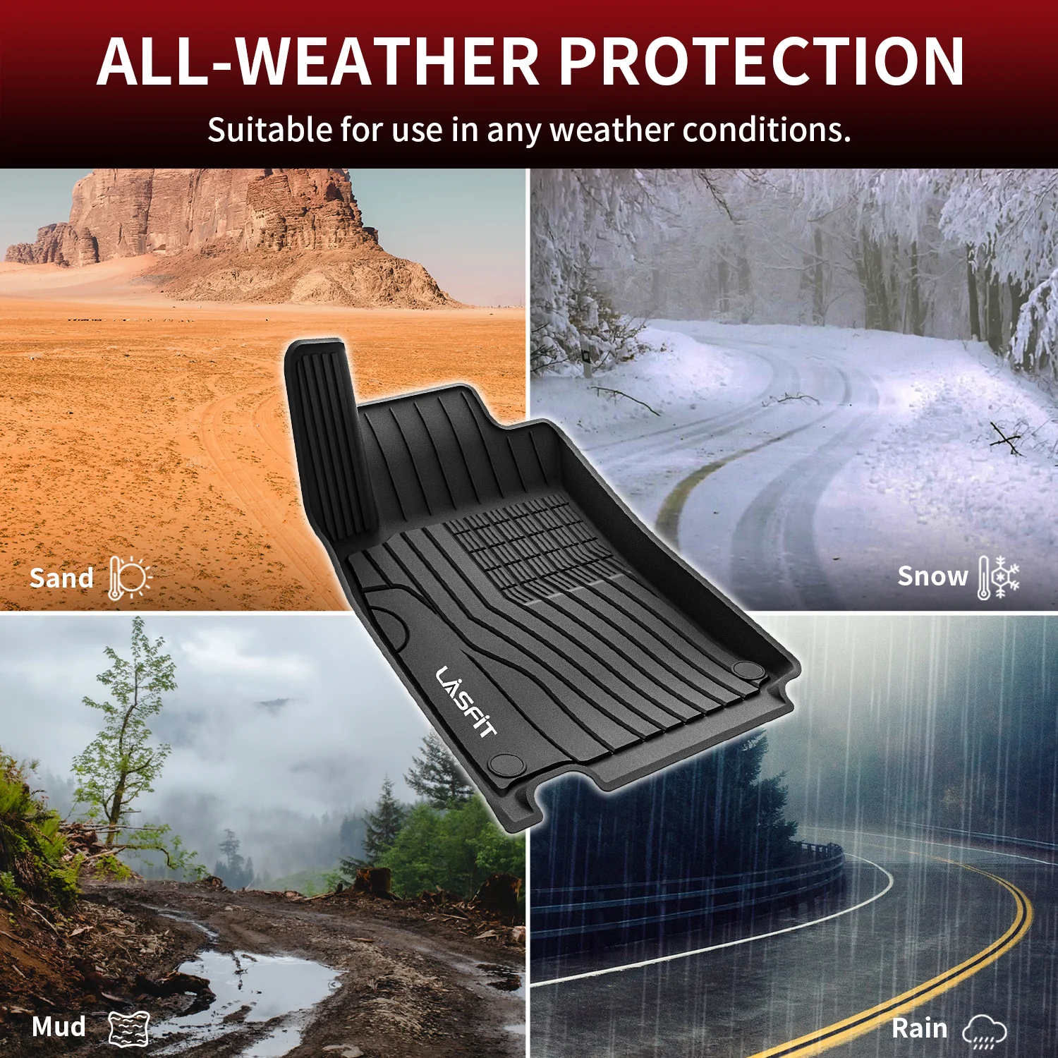 Fit for 2020-2026 Mercedes Benz GLB 1st & 2nd Row Floor Mats, Only Fit 5 Seats - Image 5