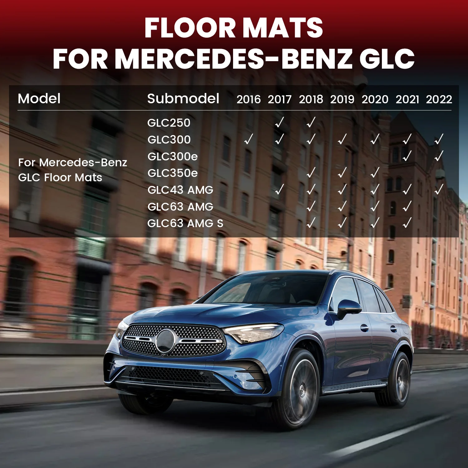 Fit for 2016-2022 Mercedes-Benz GLC TPE Material Floor Mats or Cargo Mat - Image 2