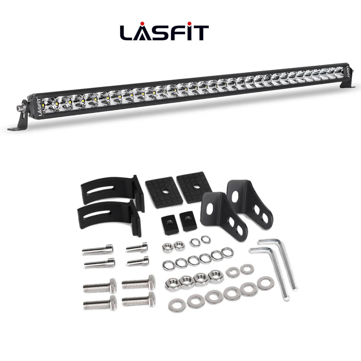 LASFIT Off-Road LED Light Bars 12 22 32 42 52 Inch Spot Flood Combo Single Row - White - Image 34