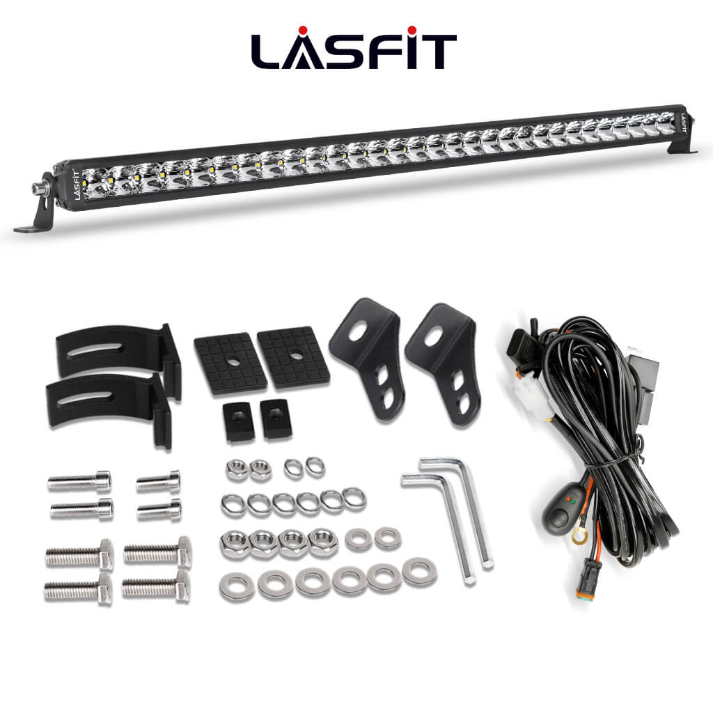 LASFIT Off-Road LED Light Bars 12 22 32 42 52 Inch Spot Flood Combo Single Row - White - Image 38