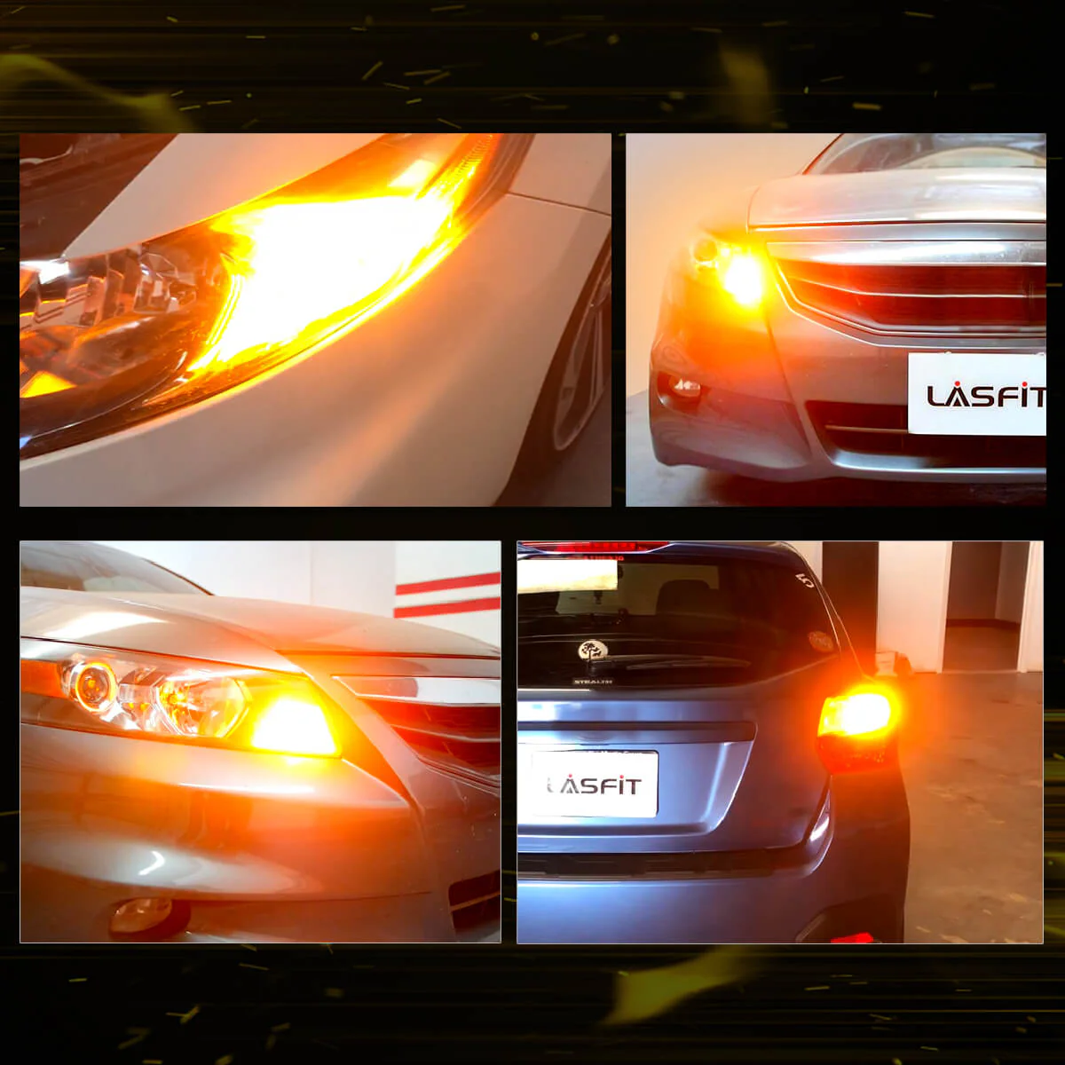 PWY24W PW24W CANBUS Anti Hyper Flash LED Turn Signal Lights Blinker Bulbs | Amber Yellow, 2 Bulbs - Image 2