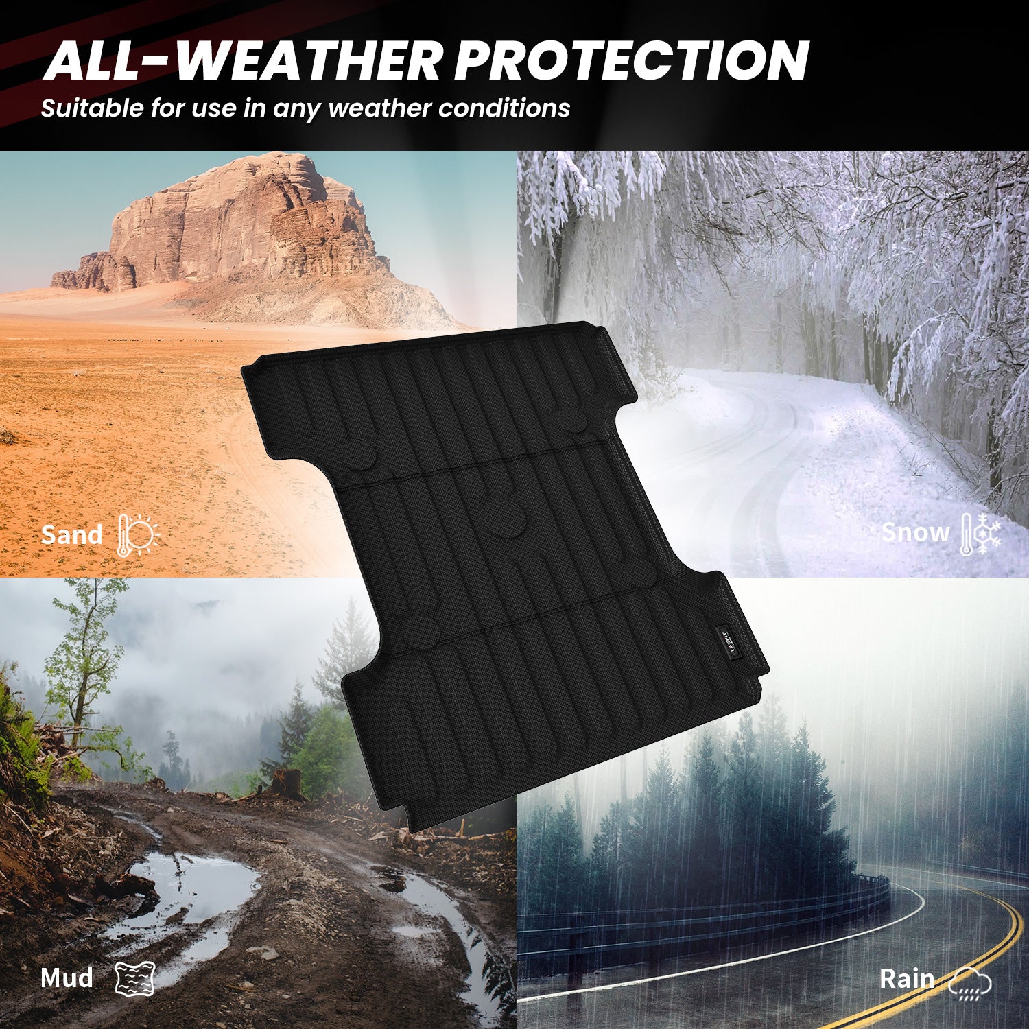 Fit for 2006-2018 Ram 1500 Bed Mat (Not Fit Drop-in liners) or Tailgate Mat, Heavy Duty Protection - Image 5