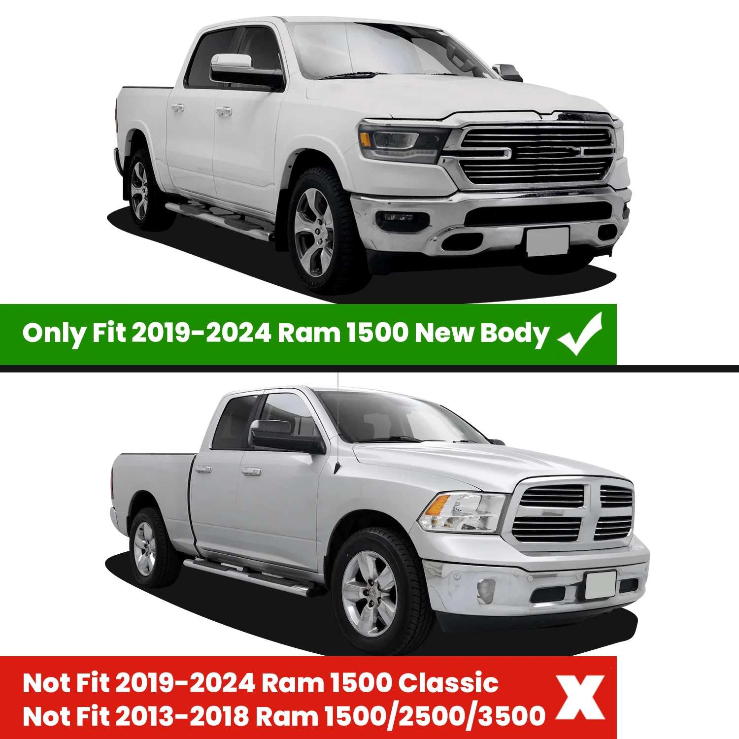Fit for 2019-2024 Ram 1500 1st & 2nd Floor Mats, Only Fit Carpet Floor, Don't Fit Classic Model - Image 3
