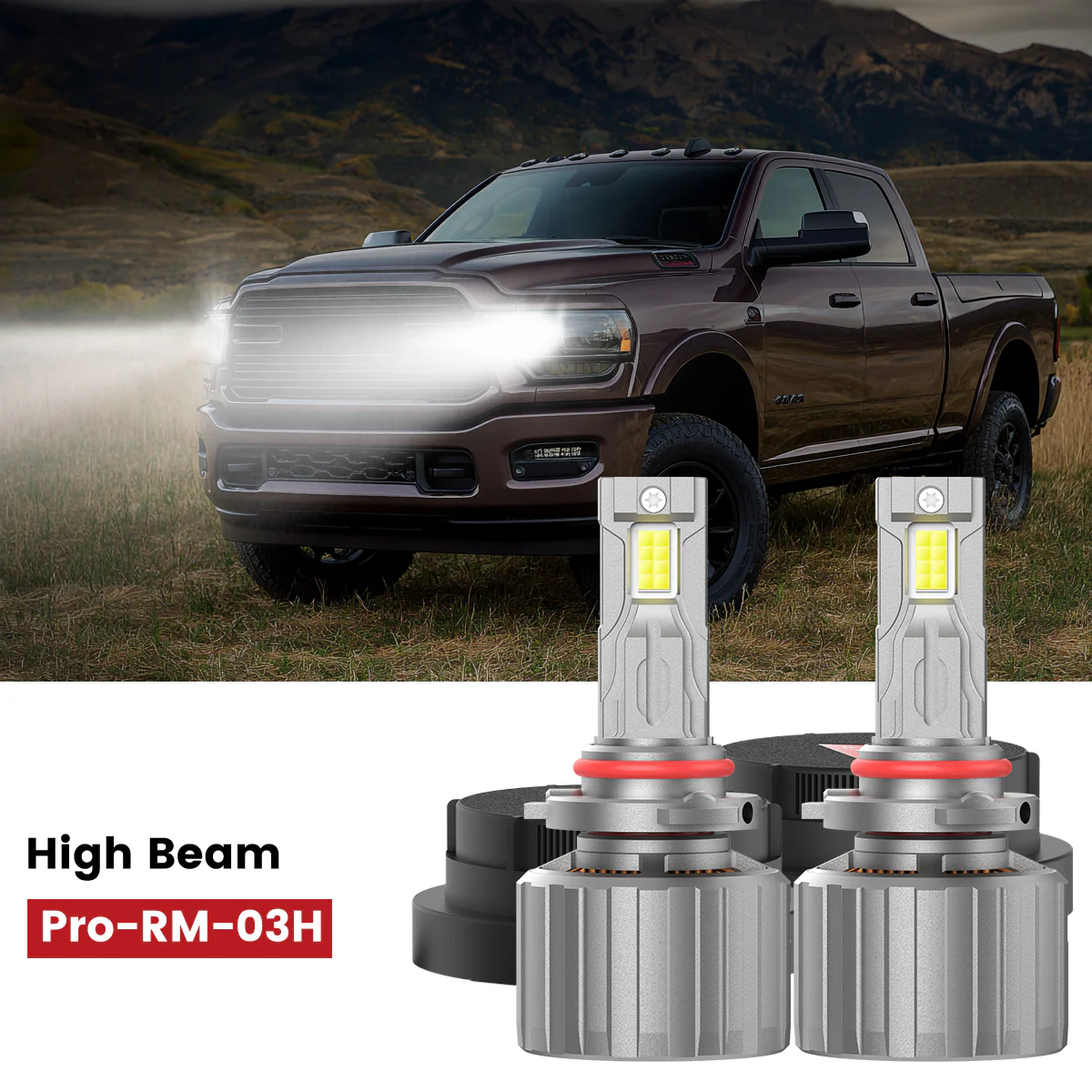 Fit for 2019-2024 Ram 2500 3500 Custom Made LED H11 9005 Headlight Bulbs with Dust Cover | Pro-DC Series - Image 6