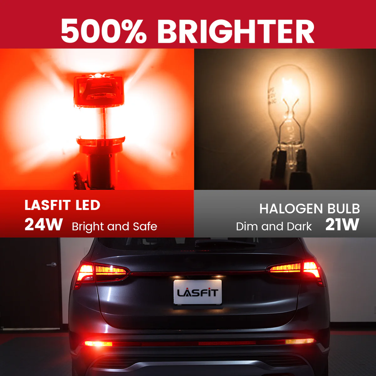 Red 1156 CanBus-Ready Rear Turn Signal Light Brake Light Tail Light LED Bulbs | D2 Series - Image 5