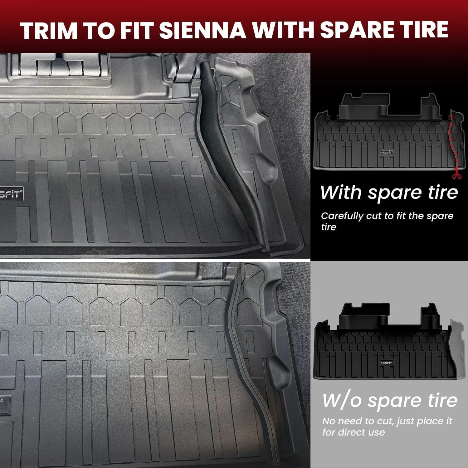 Fit for 2021-2026 Toyota Sienna Floor Mats or Cargo Mat, Don't Fit 2025 Platinum - Image 18