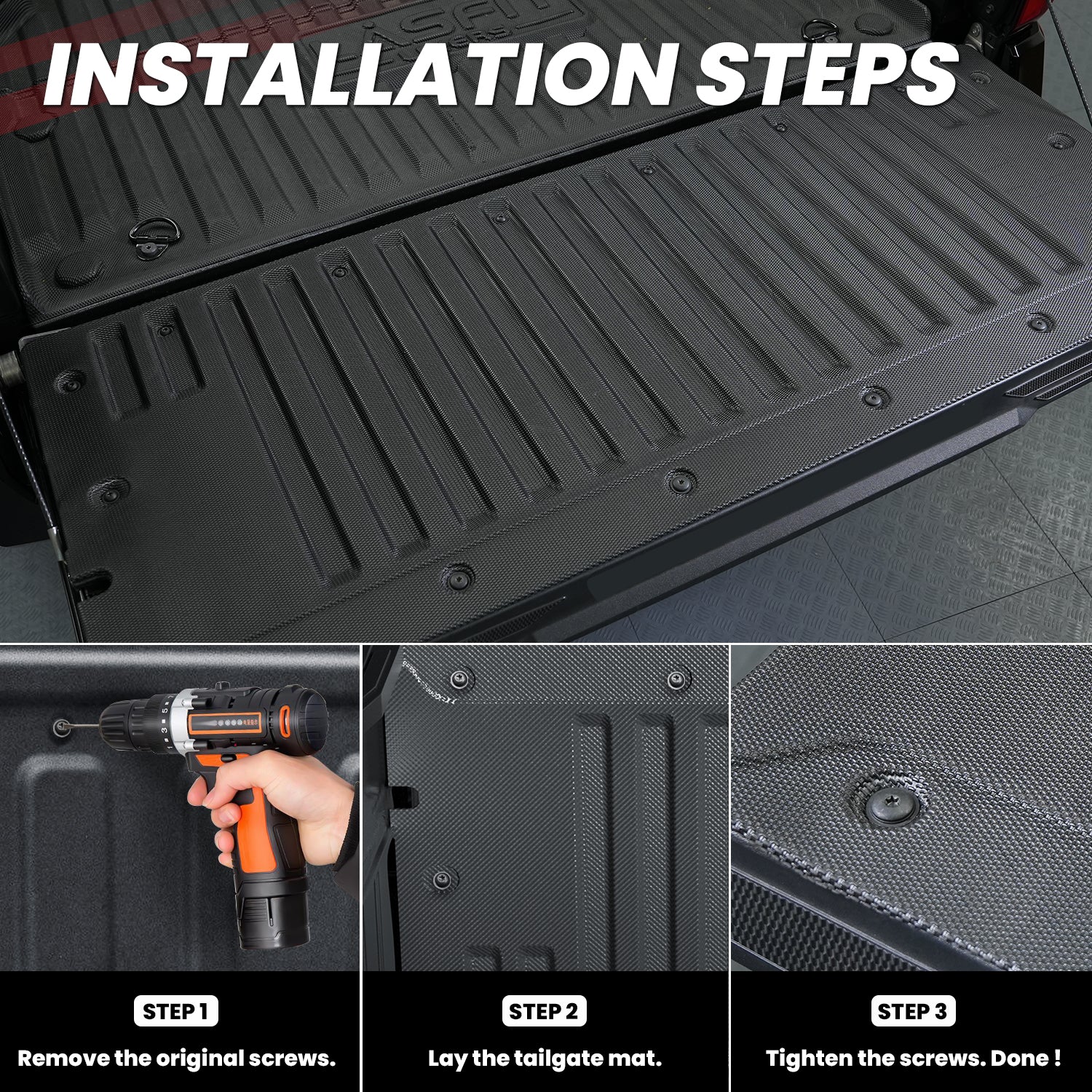 Fit for 2024-2026 Toyota Tacoma 5FT or 6FT Heavy Duty Truck Bed Mat or Tailgate Mat - Image 15