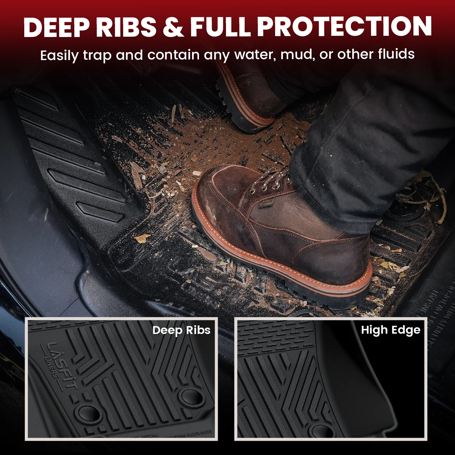 Fit for 2024-2026 Toyota Tacoma All-Weather Floor Mats, Fit Double Cab Only - Image 17