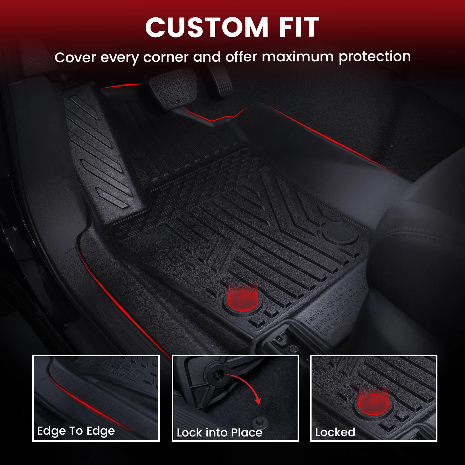 Fit for 2024-2026 Toyota Tacoma All-Weather Floor Mats, Fit Double Cab Only - Image 23