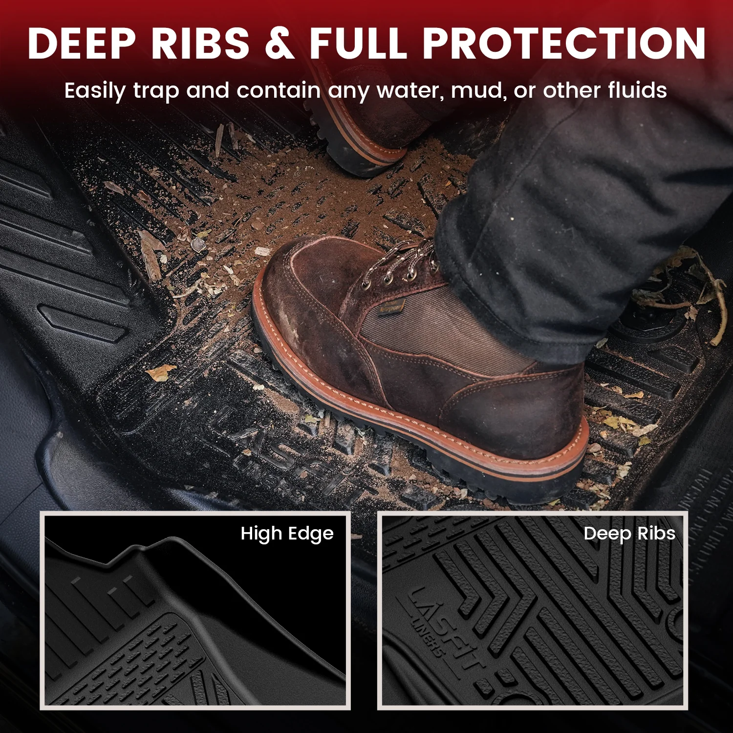 Fit for 2024-2026 Toyota Tacoma All-Weather Floor Mats, Fit Double Cab Only - Image 28