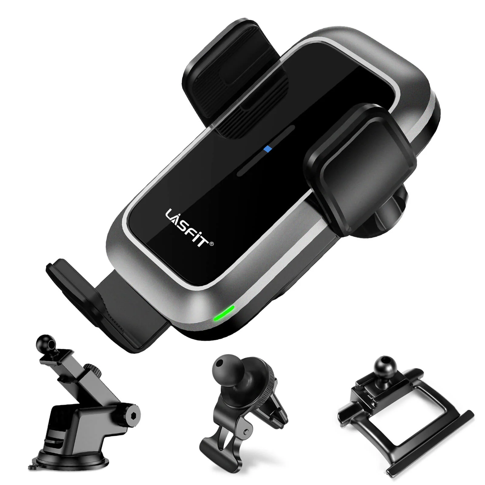 [AC Version] Wireless Car Charger Phone Holder 15W Qi Fast Charging Dash Windshield Air Vent Mount - Image 15