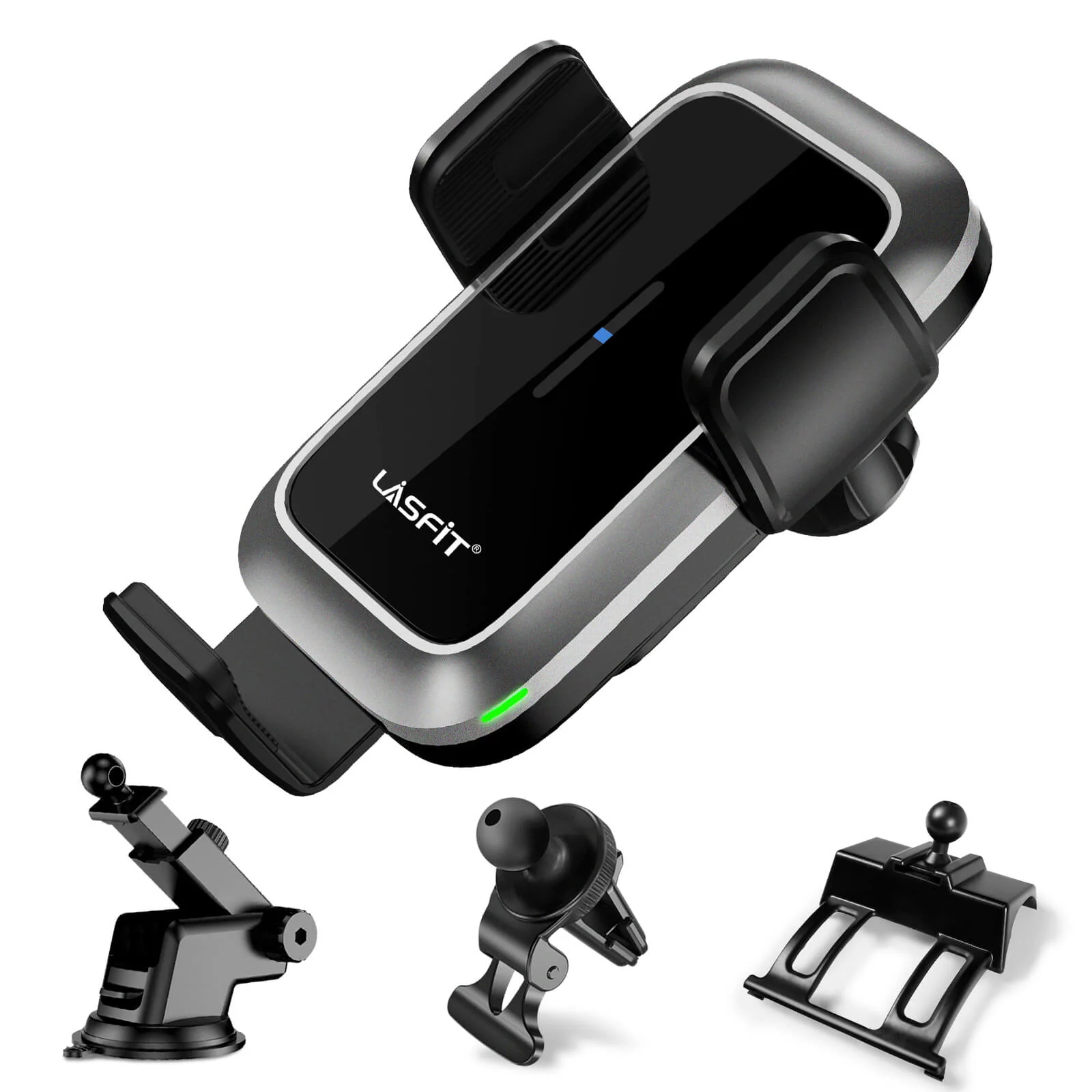 [AC Version] Wireless Car Charger Phone Holder 15W Qi Fast Charging Dash Windshield Air Vent Mount - Image 21