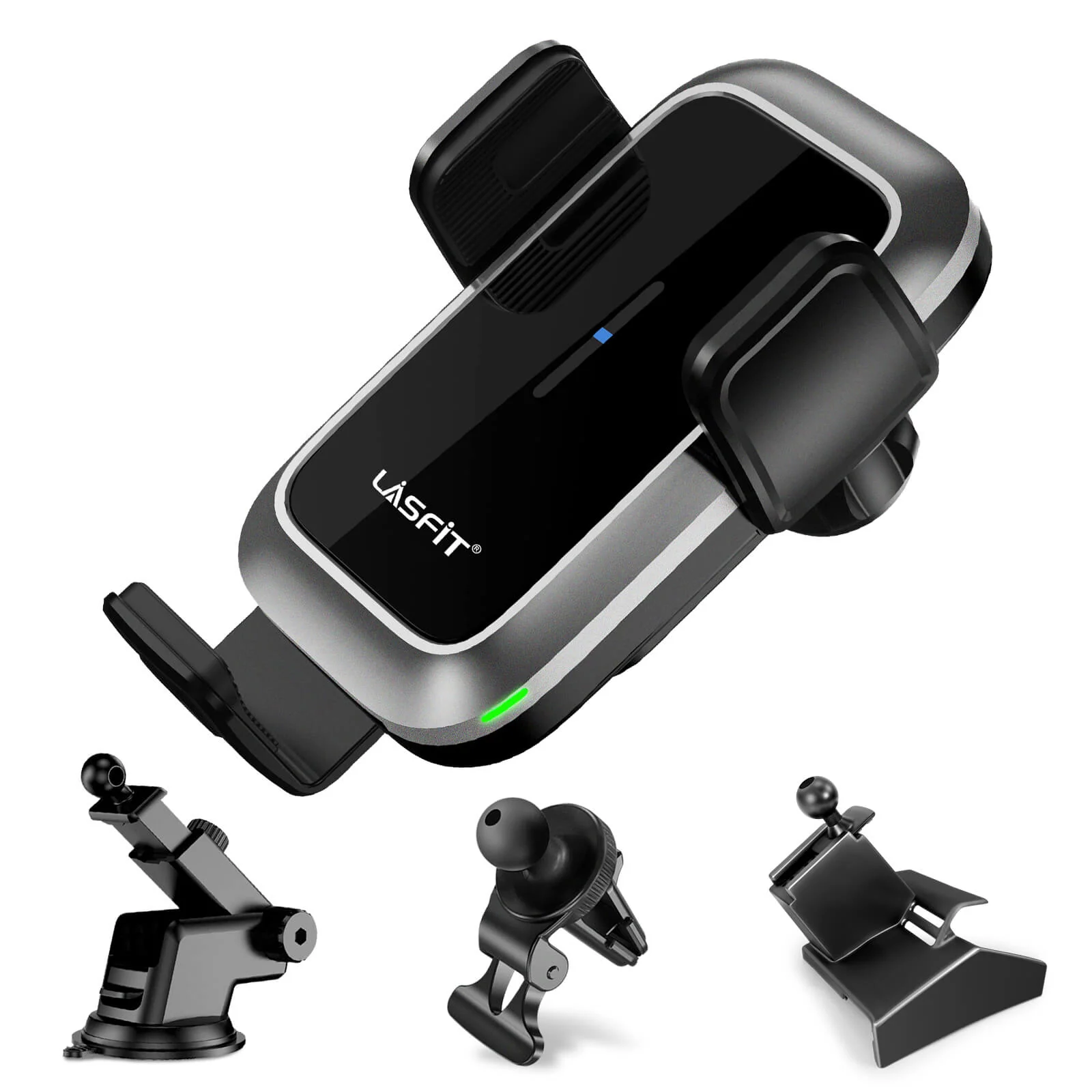 [AC Version] Wireless Car Charger Phone Holder 15W Qi Fast Charging Dash Windshield Air Vent Mount - Image 23